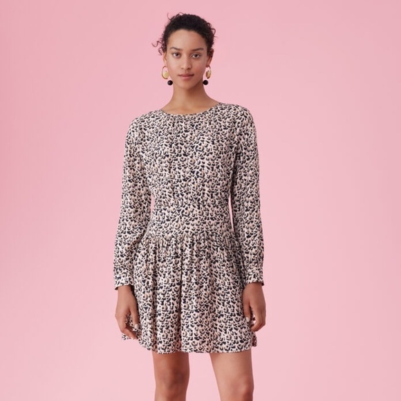 Rebecca Taylor Leopard Print Tedo Silk Dress Size - Picture 1 of 10